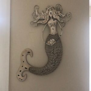 Metal distressed mermaid
